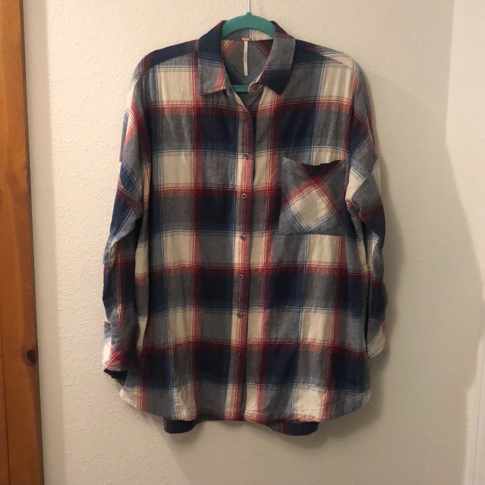 Free People cotton button down top